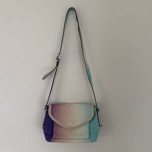 Aimee Kestenberg Leather Crossbody Bag Pastel‎ Colorblock Whipstitch